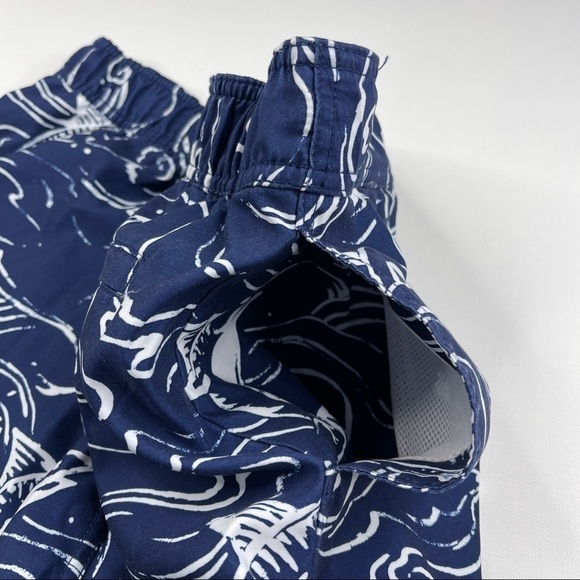 Nautica Shorts Swim Trunks Fishing Sailing Beach Ocean Pool Resort Vacation Navy - Picture 9 of 15